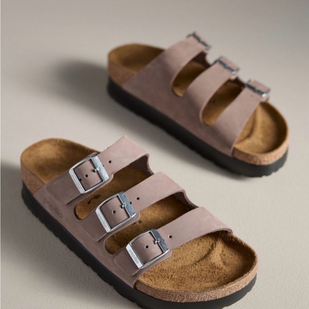 Papillio by Birkenstock Florida Flex Platform Triple-Strap Sandals 38
